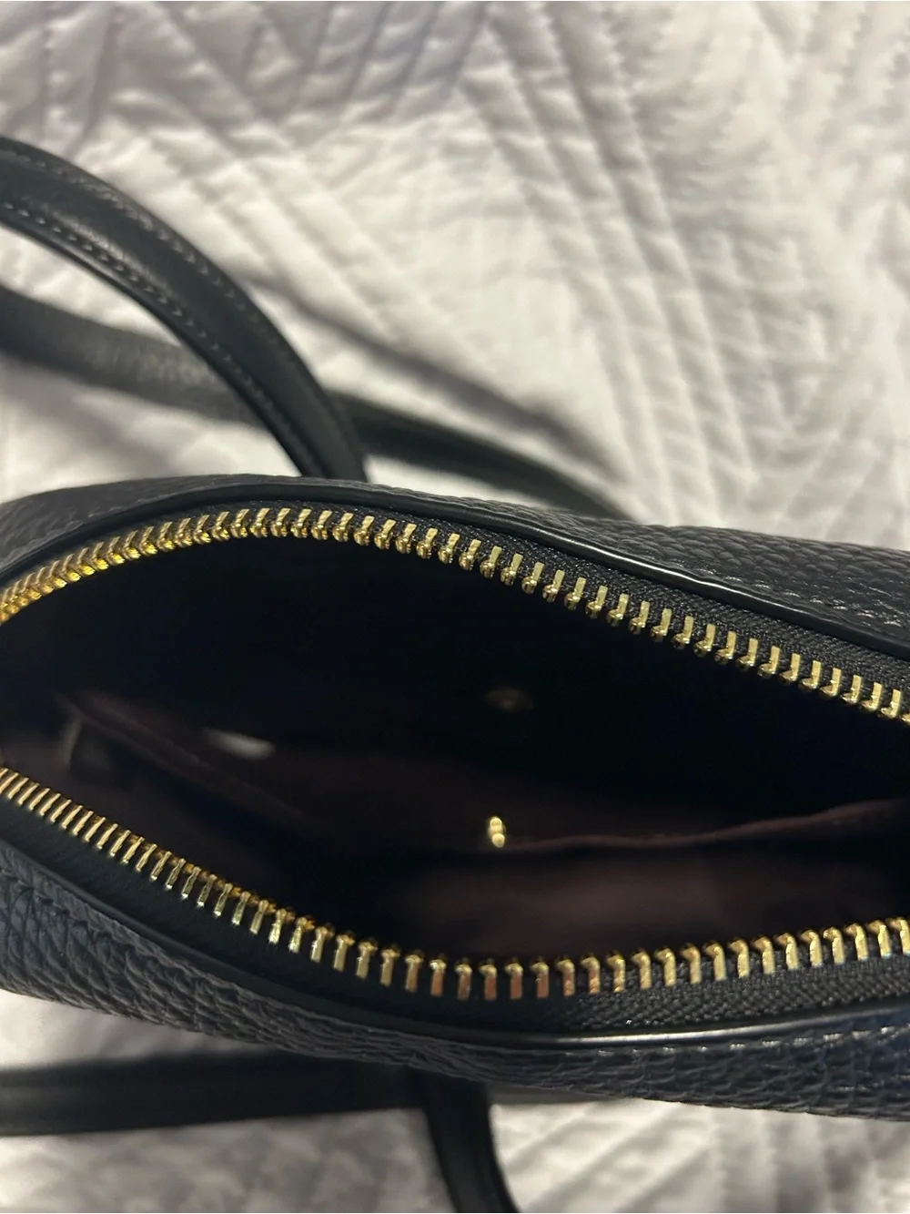 Coach Black Pebbled Leather Crossbody Camera Bag CQ875